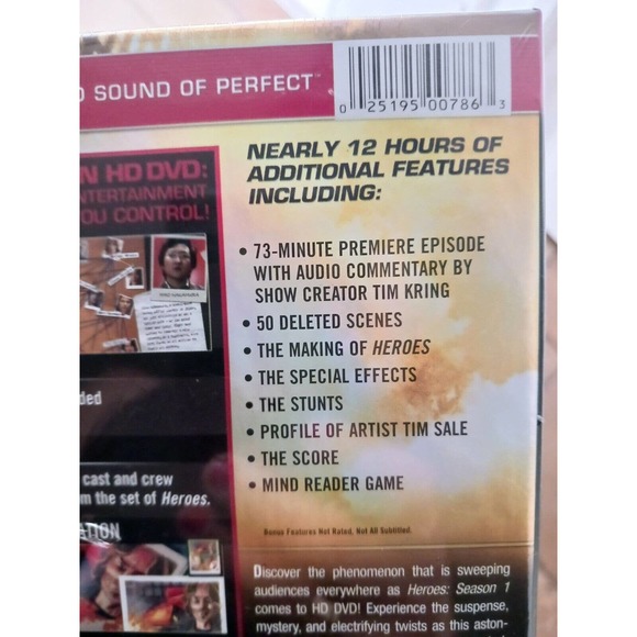 Heroes: Season 1 Web Enabled HD DVD Complete 16+ Hours NEW IN PACKAGE - Picture 11 of 12